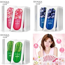 

BIOAQUA 3pcs Moisturizing Blueberry Cherry Jelly Face Mask Oil Control Smooth Tender Replenishment Whitening Aloe Vera Masks