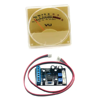 

1pcs P-64 65x65mm VU Meter 3V DB Level Header Amplifier Classis Audio Preamp w/ Backlight & 1pcs TA7318P VU Meter Driver Board