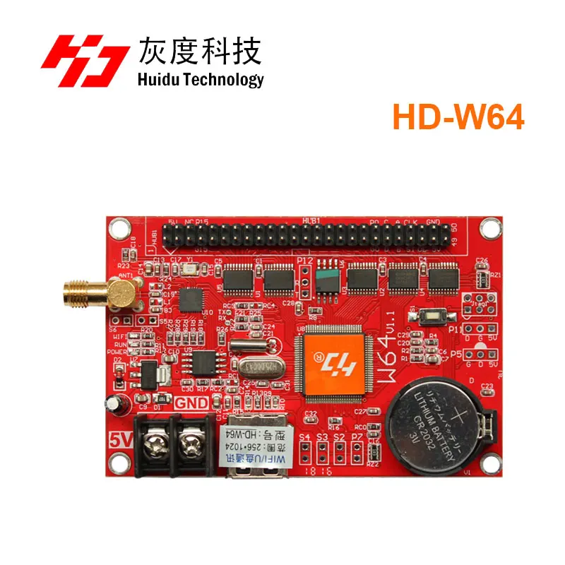 Huidu w64 hd wifi беспроводной USB порт контроллер светодиодного знака карты один двойной
