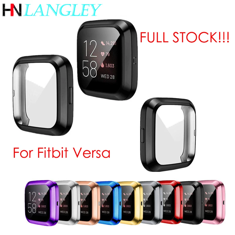 Мягкий ТПУ прочный Чехол-бампер для смарт-часов Fitbit Versa 2 чехол-бампер с покрытием