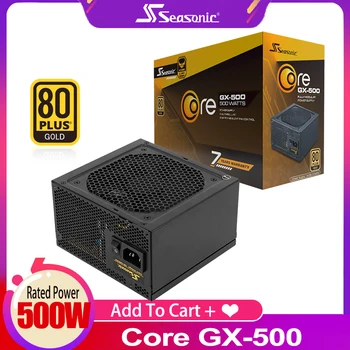 

Seasonic Power Supply 500W 80PLUS Gold PSU PFC Silent Fan ATX 24pin 12V GX-500 Desktop PC Computer SATA Gaming PC Power Supply