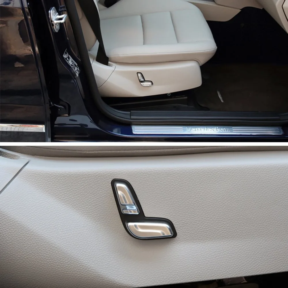 Кнопка регулировки сиденья автомобиля Наклейка для benz C-Class W204 2008- Кнопка разблокировки сиденья декоративная наклейка s