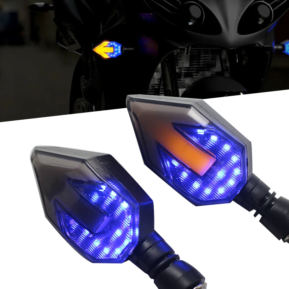 

Turning Signals Light Motorbike LED Arrowhead Turn Signal Lamp Flowing Water Moto Warn Safety Lights Universal Motorcycle