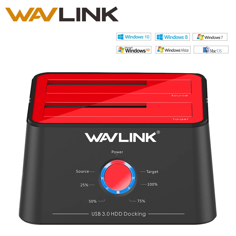 

3.5"2.5"SATA Double Dock HDD Docking Station USB3.0 to SATA External Hard Drive Station Dual Bay 8TB HDD Enclosure Offline Clone