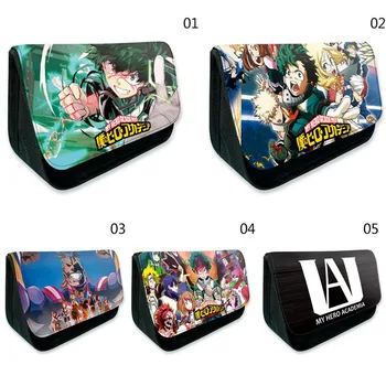 

My Hero Academia Pencil Case Cosplay Prop Canvas Zipper Large Capacity Stationery Bag Stationery Box Package