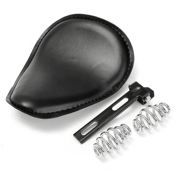 

3 inch Leather Motorcycle Sportster Chopper Bobber Custom SOLO Spring Bracket Seat