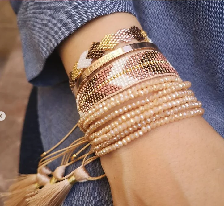 

Индивидуальные ювелирные изделия ручной работы, японский ювелирный браслет Миюки с бусинами в форме сердца