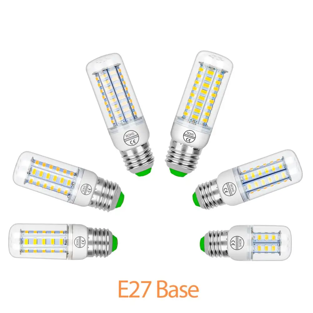 Led E27 Corn Bulb 220V Ampoule GU10 Indoor Lampada LED Corn Ceiling Lamp E14 Candle Light Bulbs 5730 SMD 3W 5W 7W 9W 12W 15W
