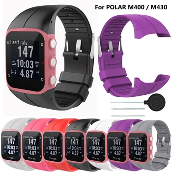 

For Polar M400 Watch Strap Replacement Soft Silicone For Polar M430 GPS Running Smart Sports Wrist Strap Correa