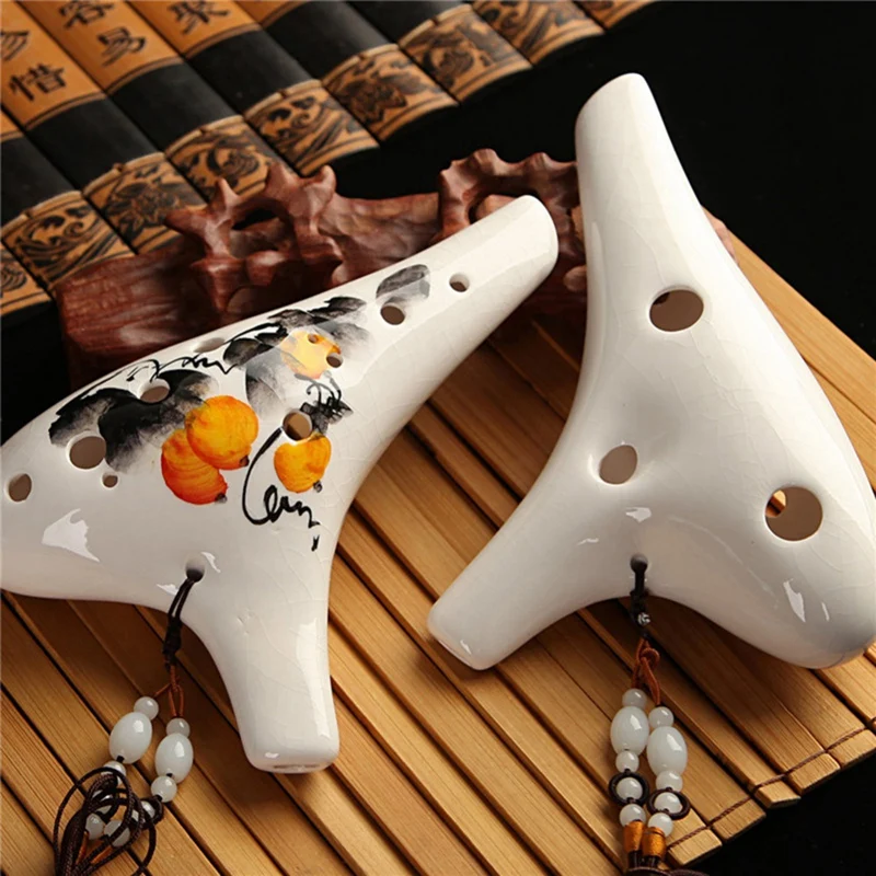 12 Holes Ocarina Of Time Ac Ceramic Flute Woodwind Orff Instrument Natural Sound