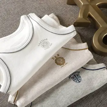 

3-piece children's T-shirt Non-fluorescent little boy short sleeve Children's baby cotton ultra-thin breathable vest