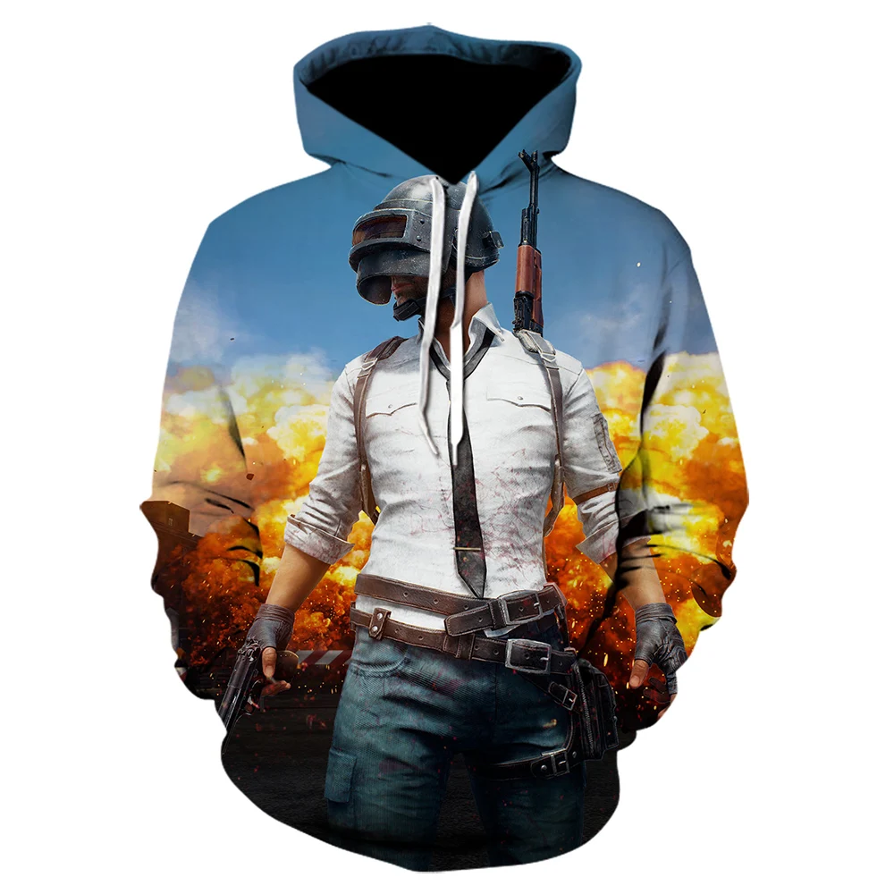 High quality 3D Pubg hoodie Men/Women's Popular Game Fashion Personality 3D Printing Pubg Men's hoodies winter jacket men