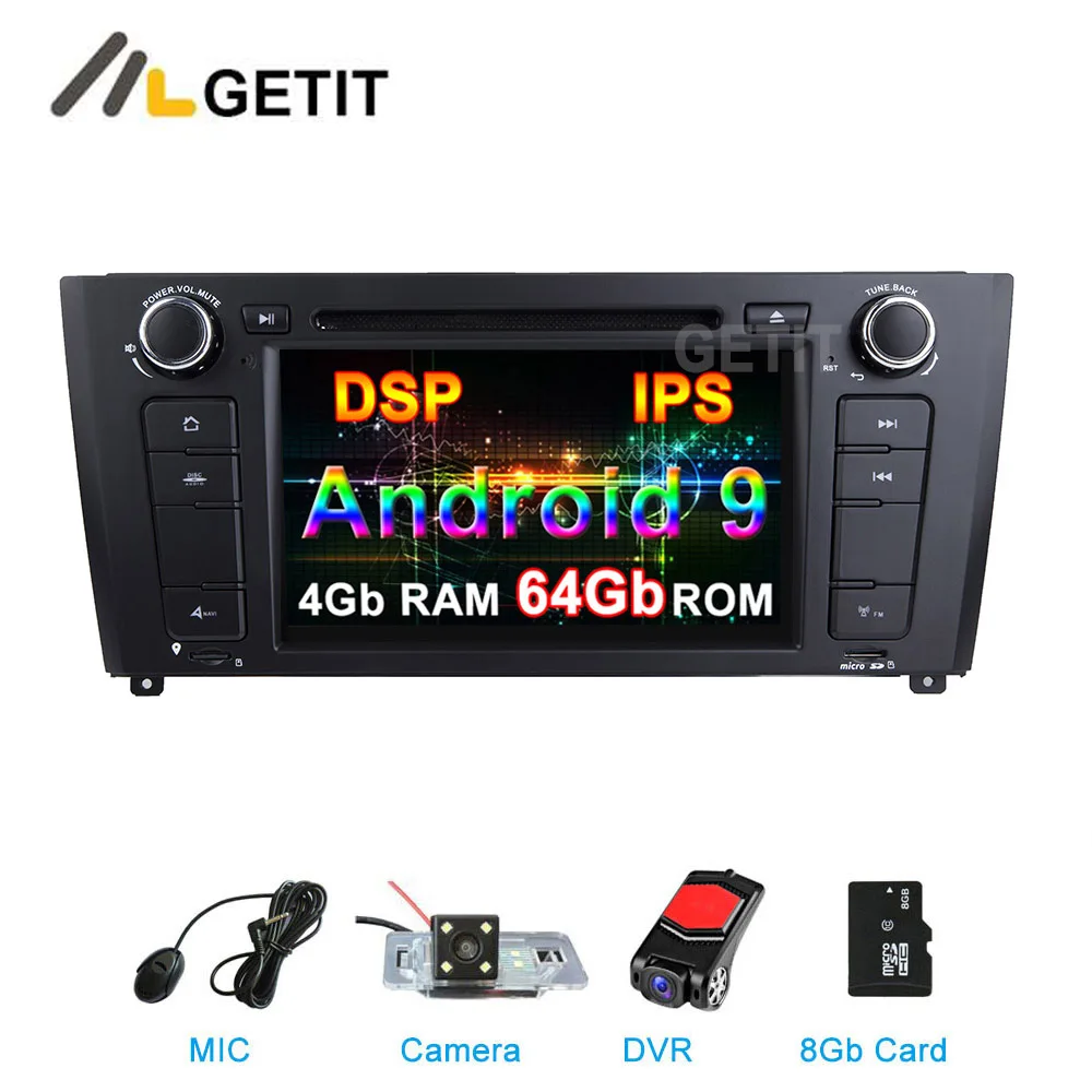 ISP экран Android 9 dvd-плеер автомобиля для BMW 1 серии E81/E82/E83/E88 2004-2012 с BT Wi-Fi стерео радио gps навигации