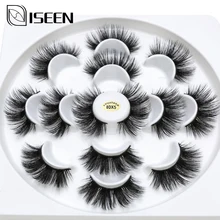 ISEEN 7 пар натуральные накладные Искусственные ресницы длинный макияж 3d норковые ресницы наращивание ресниц норковые ресницы для красоты