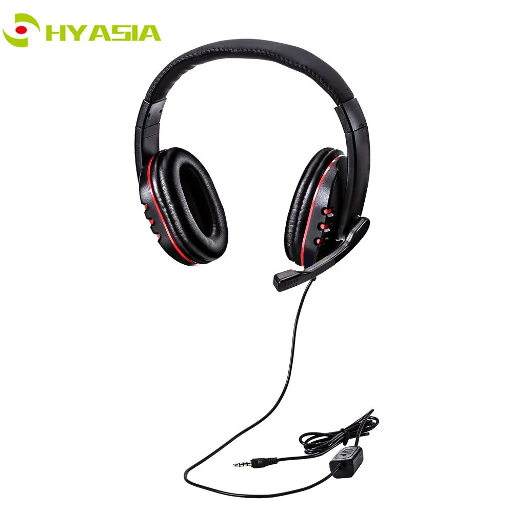 

HYASIA 3.5mm Plug Gaming Headsets Big Headphones with Mic Stereo Earphones LED Light Deep Bass for PC Computer Gamer Laptop PS4