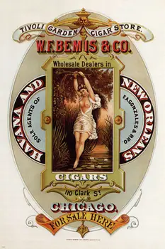 

Cigars Vintage Ad Poster United States oil paintings canvas Prints Wall Art For Living Room Bedroom Decor