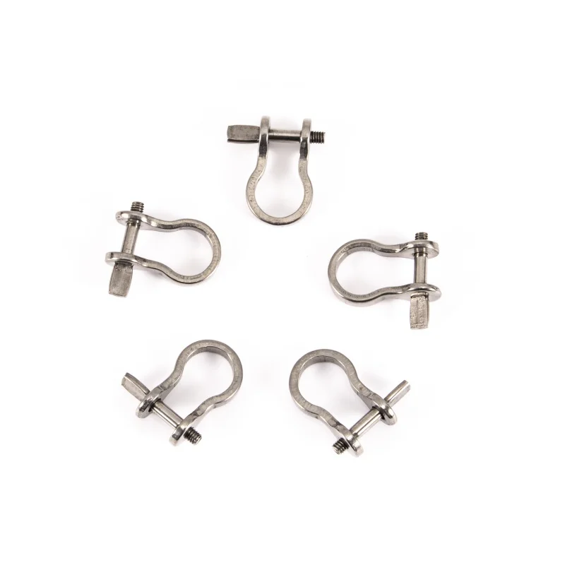 

5 PCS D Shape DIY Key Buckle Portable Multitool Solid Pure Carabiner Shackle Key Ring Chain Hook Buckle Strap
