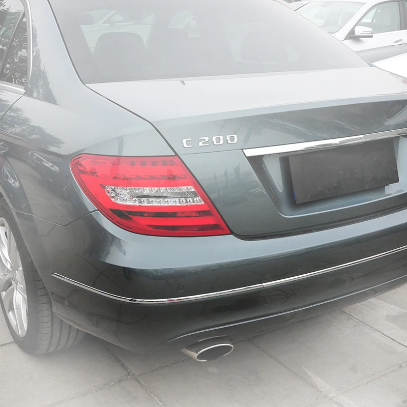 Для Mercedes Benz C Class W204 2011-2013 отделка заднего бампера Abs пластиковая защита |