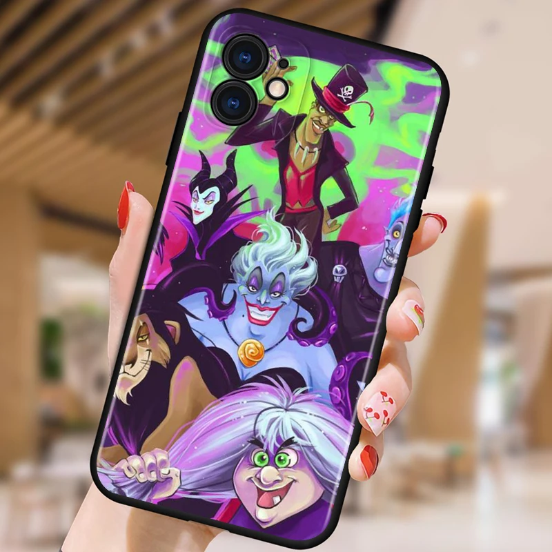 apple 13 pro case Phone Case For Apple iPhone 14 13 12 11 SE 2020 XS XR X 7 8 6 mini Plus Pro MAX Disney villains combo Black Silicone Cover case iphone 13 pro 