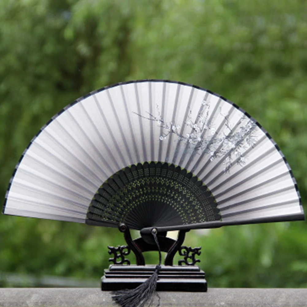 1PC Practical Folding Hand Held Fan Colorful Beautiful Handmade Silk Chinese