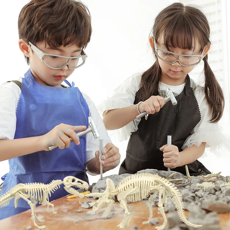 Ceratosaurus плюс Копать Комплект динозавров кости игрушка, забавные игры, игрушки в виде ископаемых животных модели динозваров для детей научно-класса