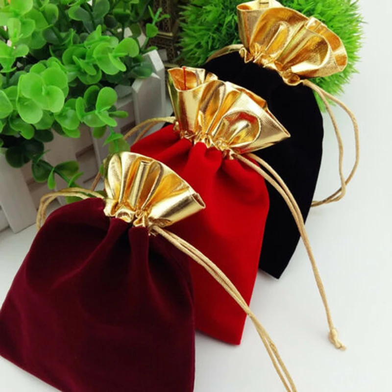 50 шт./компл., органайзер, хранилище, сумочка, косметичка Drawstring макияж Чехол бархат белье холщовые сумки для багажа для свадебных сувениров