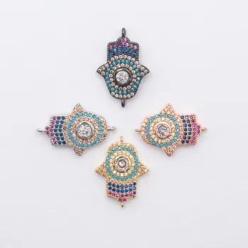 

24*16mm Flower Fashion DIY Bracelet Jewelry Accessories Making Necklace Pendant Connector Copper Zirconia Delicate Micro Pave