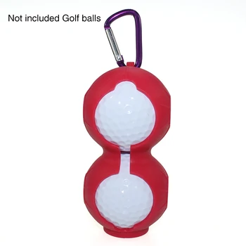 

Dustproof With Carabiner Storage Gift Protective Portable Waist Holder Golf Double Ball Cover Soft Silicone Outdoor Sport