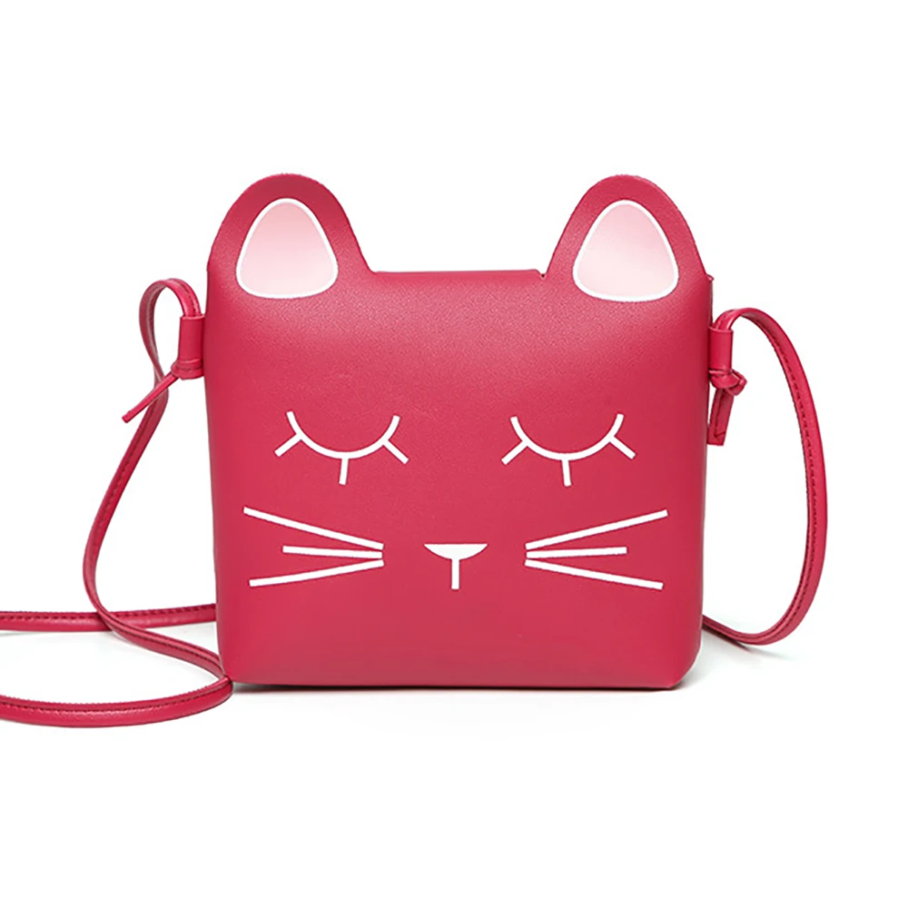 Милая мордочка кошки сумка на плечо милые девушки подарки PU кожа повседневная женская сумка Регулируемый Ремень Через Плечо Mobiel телефон Hasp