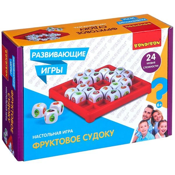 Развивающие настольные игры Bondibon &quotФруктовое судоку&quot | Спорт и развлечения