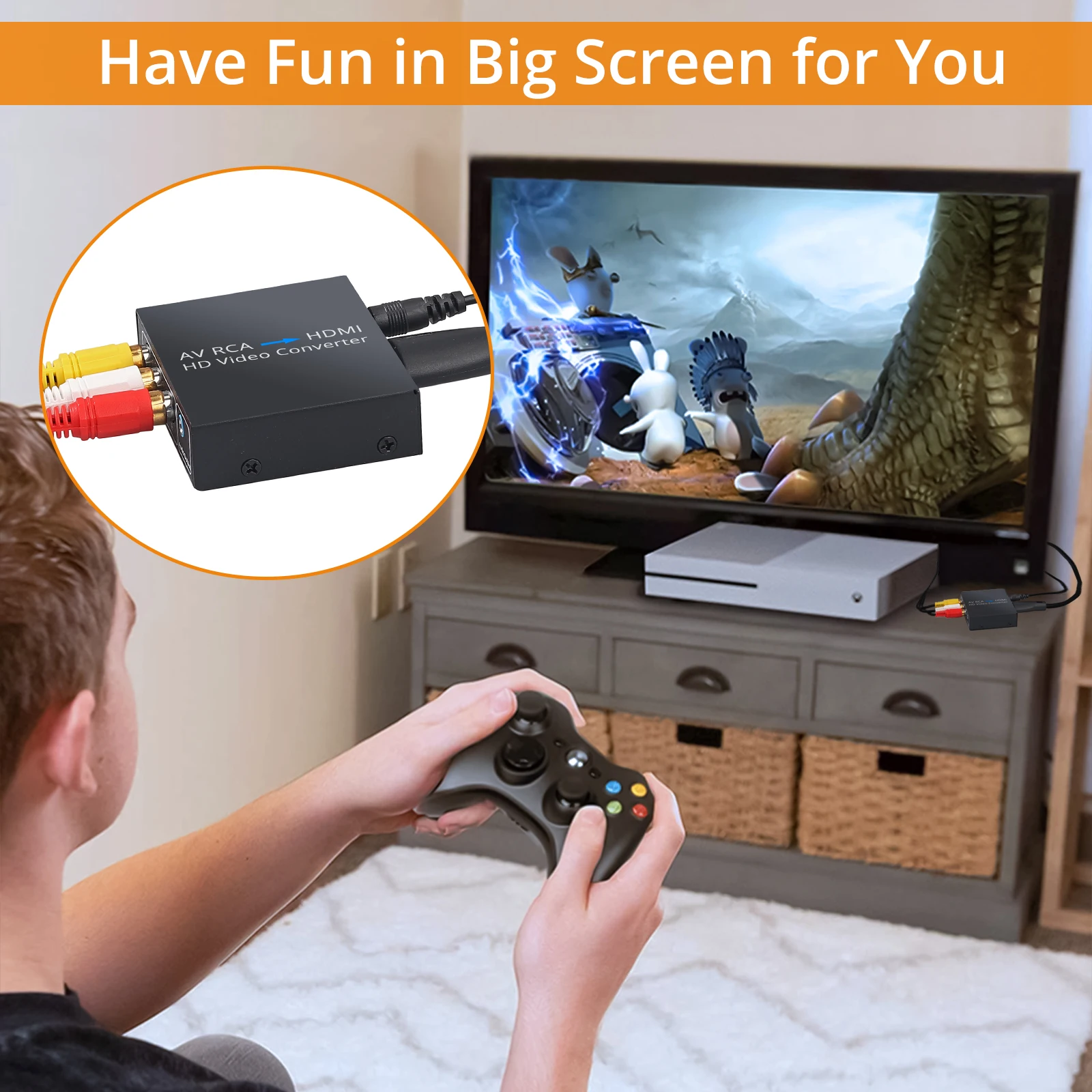 Neoteck-AV RCA to HDMI ȣȯ   , PAL/NTSC 1080P RCA  CVBS  + 1.5m AV ̺