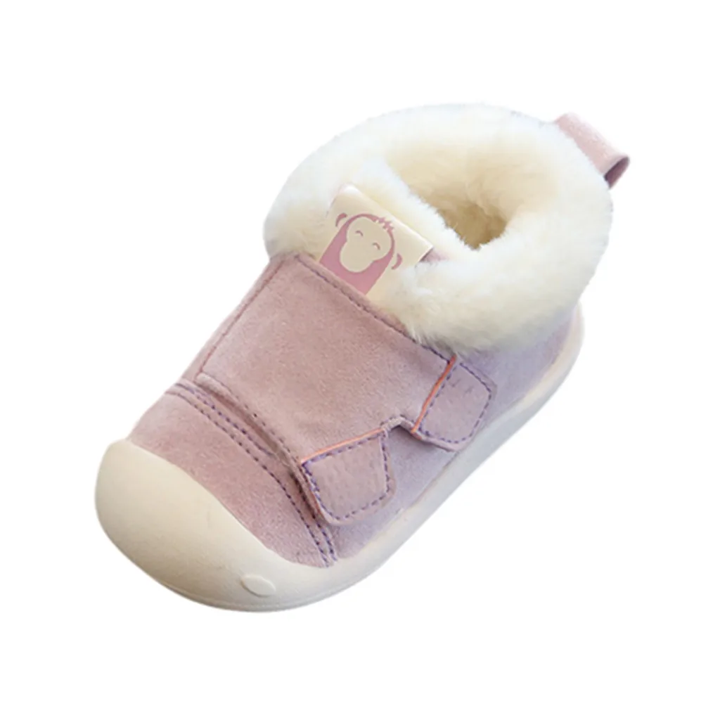 Модная детская обувь для маленьких мальчиков и девочек; теплая детская хлопковая обувь; обувь для малышей; Новая Брендовая обувь для малышей - Цвет: D