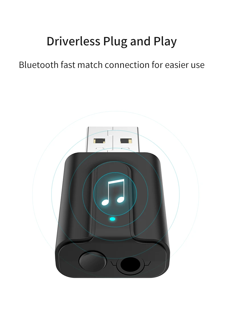 2 в 1 USB Bluetooth 5,0 адаптер Музыка Аудио адаптеры приемника передатчик беспроводной контроль автомобильные аксессуары