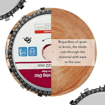 

5 Inch Chain Grinder Chain Saws Disc Wood Carving Disc For 125mm Angle Grinder 14 Tooth Woodworking Plate Tool Circular Saw