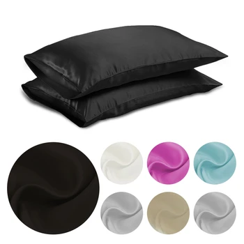 

1pc Pillowcase Pillow Cover Decorative Cushion Covers Pillowcase Sofa Cushions Solid Color Silk Pillowcase Satin Pillowcase