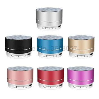 

50pcs A10U Mini Blueooth Portable Speaker with LED Light USB TF Card 3W Wireless Speakers for iphone mp3