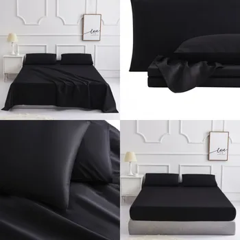 

230TC Bed linen cotton Solid color Parure sheet set bedding set bed set boho bed sheets bed cover sets