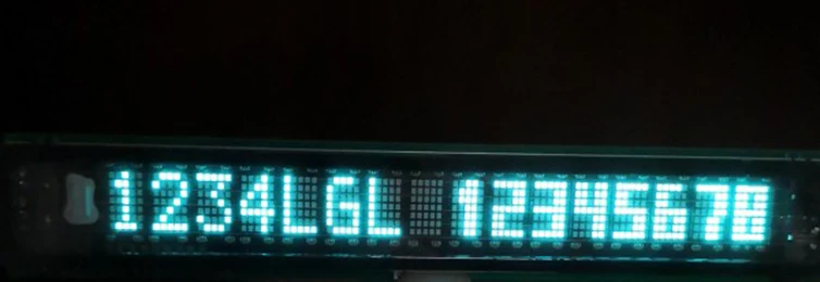 8 Bit 16-Bit Dot Matrix Board VFD Module Screen Graphical Lattice for Arduino C51 STM32 Microcontroller VFD Fluorescent Display 6