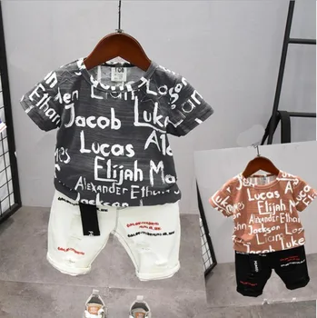 

2Pcs/Set Summer Baby Boys Clothing Sets Children Sets Kids short-sleeved T-shirt + shorts Infant Casual Suits 2-6year