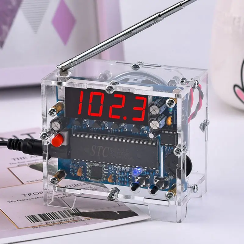 Радио DIY Kit 87 МГц 108 мини TEA5767 fm радиоприемник DC светодиодный цифровой Дисплей 5 Вт