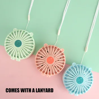 

Portable Handheld Mini Fan USB Rechargeable with LED Light Makeup Mirror Foldable @M23