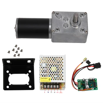 

5840-31zy Double Shaft Self Locking 24v Worm Geared Motor Motor Rotating Table Door Self-lock