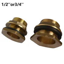 

2PCS Water Tank Connection 1/2 3/4 Brass Rain Buckets Rain Water Pipe Through Hole Container Screw Connection Garden Supplies