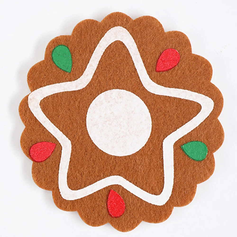 drink coasters Xmas Tree/ Star/ Garland Pattern Coasters Placemat Christmas Dinner Table Decor onderzetters voor glazen