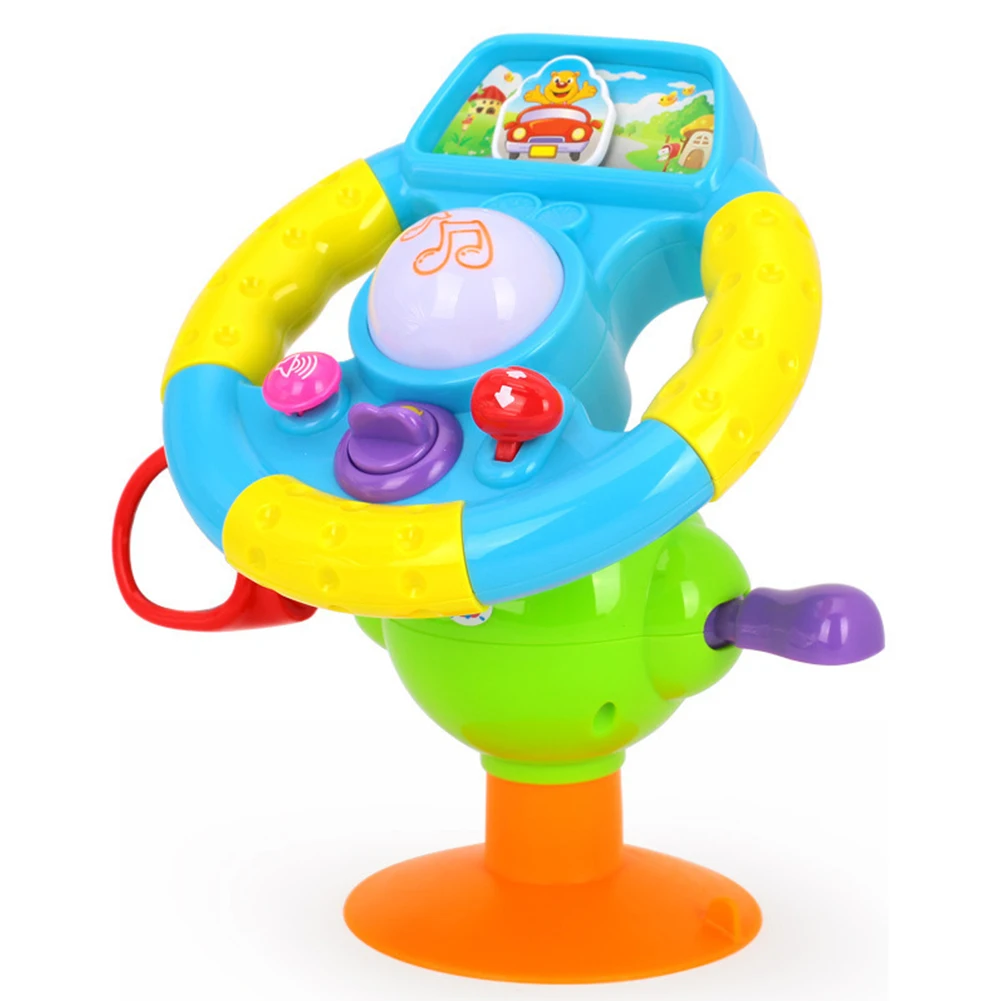 

Mini Girl Funny Boy Mirror Horn Music Steering Wheel Toy Gift Driving Simulation Baby Kid Car Early Education Learning