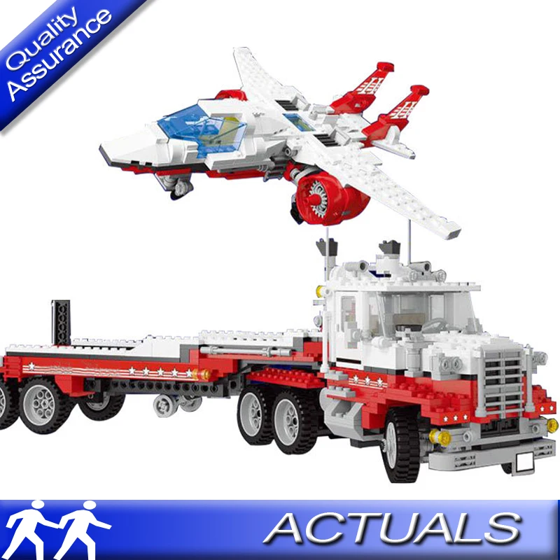 

21017 Mach II Red Bird Rig Building Blocks Big Truck Trailer Helicopter Model Bricks Plane Toys 5591 Compatible