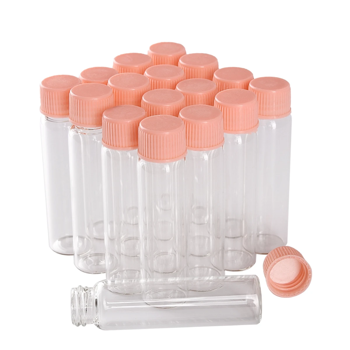 Groothandel 100 Stuks 6Ml 16*60Mm Glazen Flessen Met Roze Plastic Deksels Mini Glazen Flessen Tiny potten Flesjes|Opslag & Potten| - AliExpress