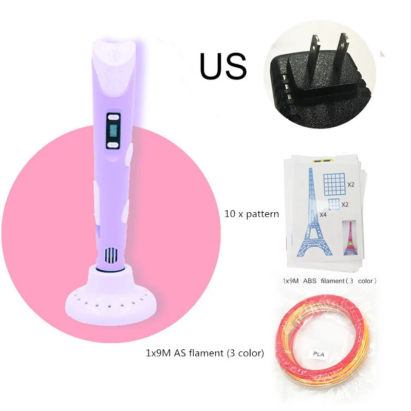 3D Mosaic Pen 3Color Filaments Printer 3D/ 2 Generation Best Children Present Stereo Drawing | Дом и сад