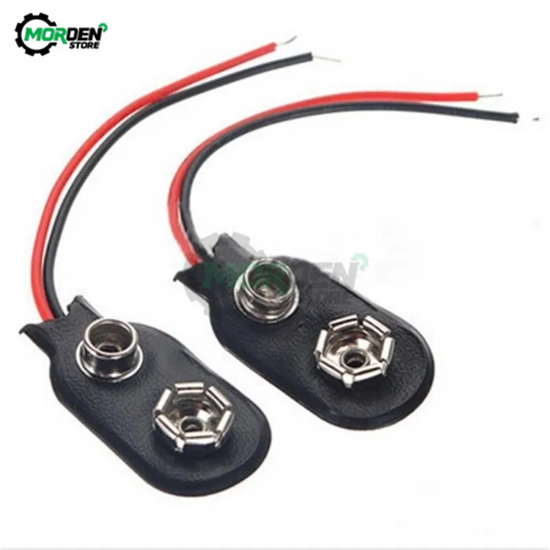 10pcs Battery Adapter Snap Connector clip Lead Wires holder DC 9V jack Clip Power cable For Arduino DIY Jack