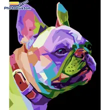 PhotoCustom DIY Colorful Cattle Pictures By Number Kits Drawing On Canvas Handpainted Picture Animal Gift Home Decor
